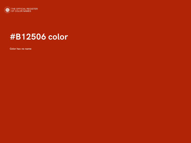 #B12506 color image