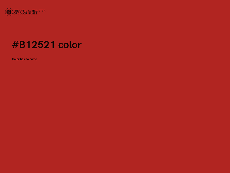 #B12521 color image