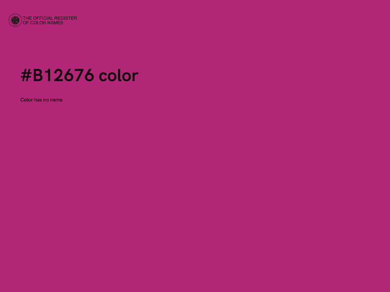 #B12676 color image