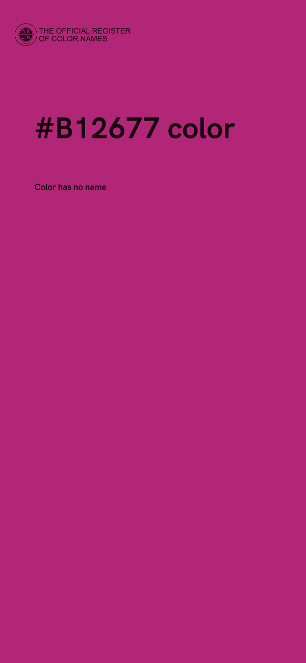 #B12677 color image