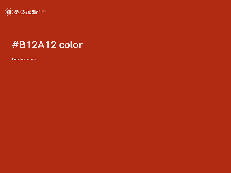 #B12A12 color image