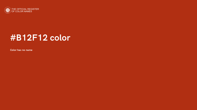 #B12F12 color image