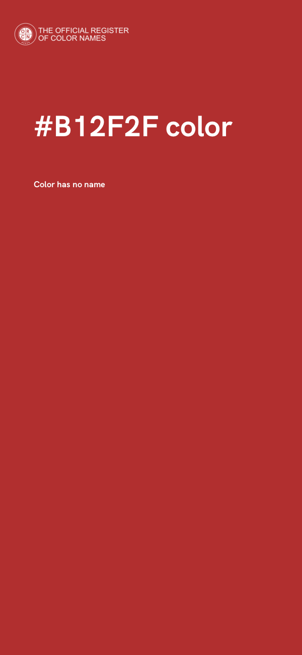 #B12F2F color image