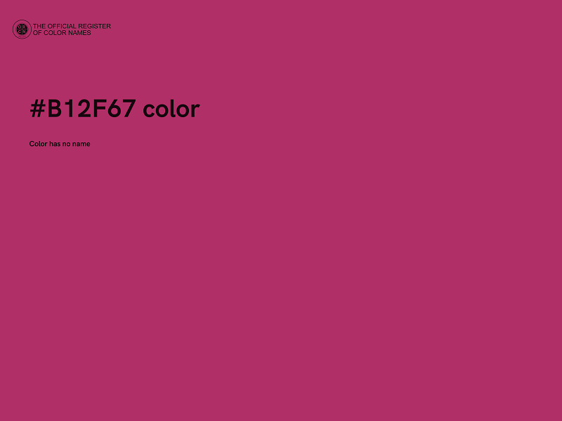 #B12F67 color image