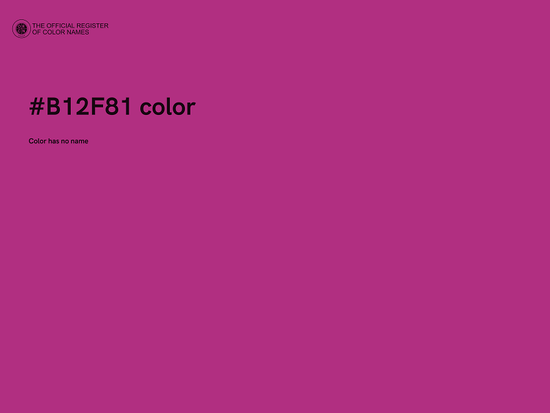 #B12F81 color image