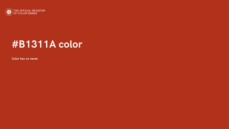 #B1311A color image