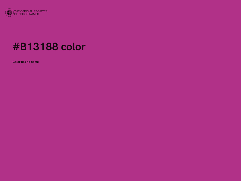 #B13188 color image