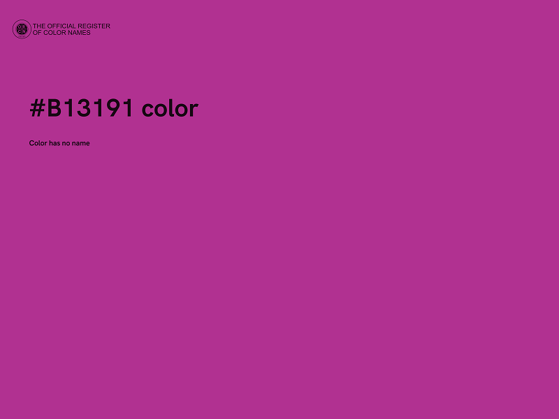 #B13191 color image