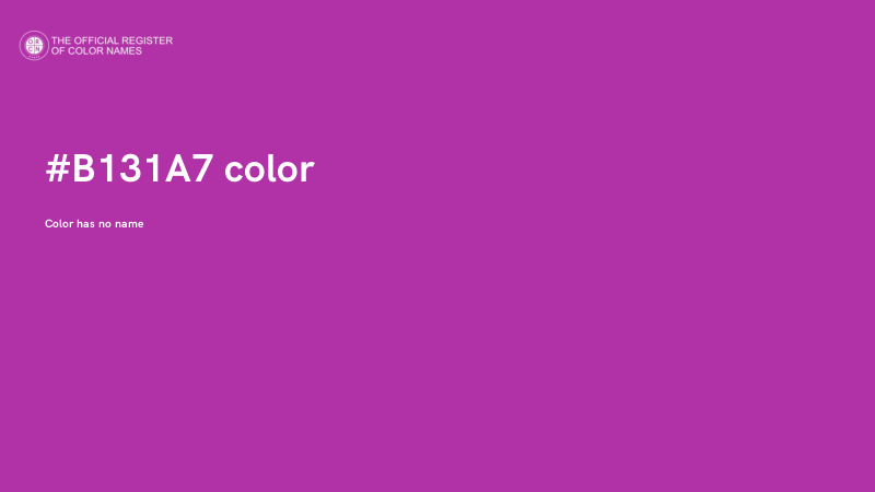 #B131A7 color image