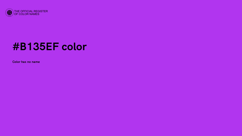 #B135EF color image