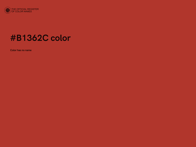 #B1362C color image