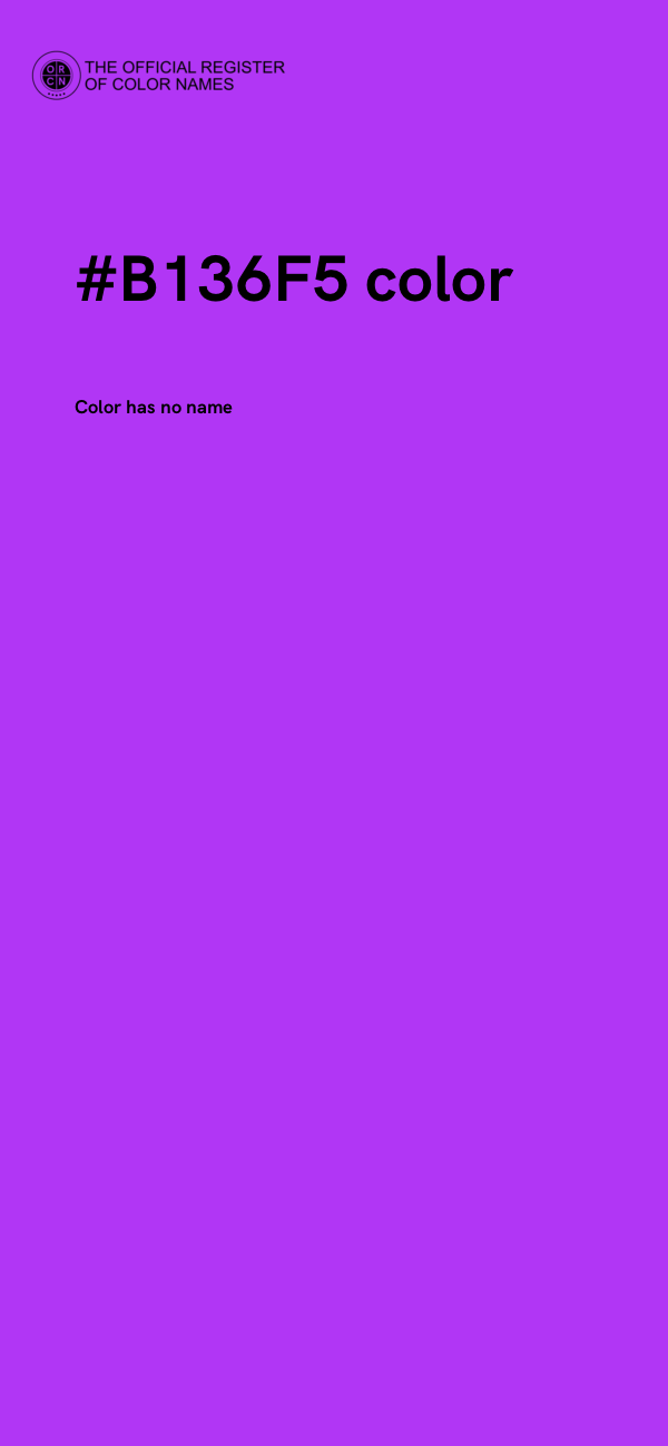 #B136F5 color image