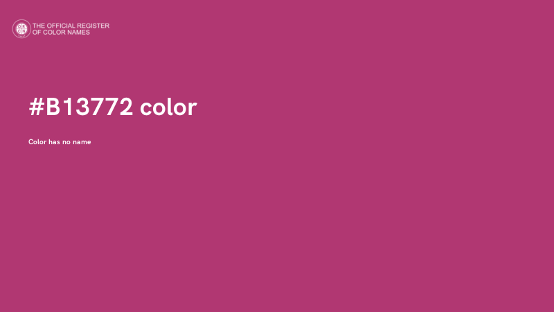 #B13772 color image