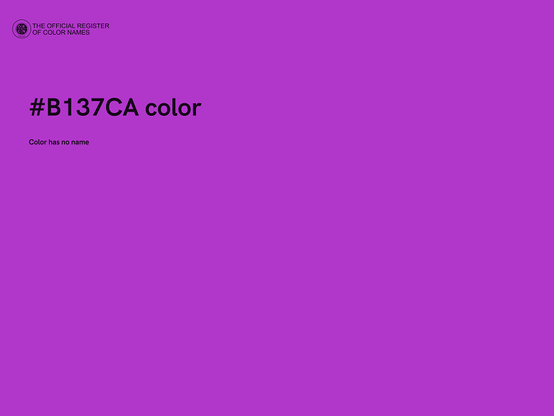 #B137CA color image