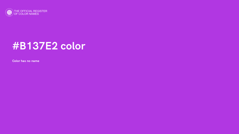 #B137E2 color image