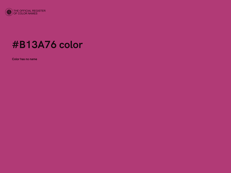 #B13A76 color image