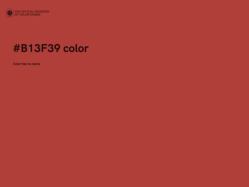 #B13F39 color image