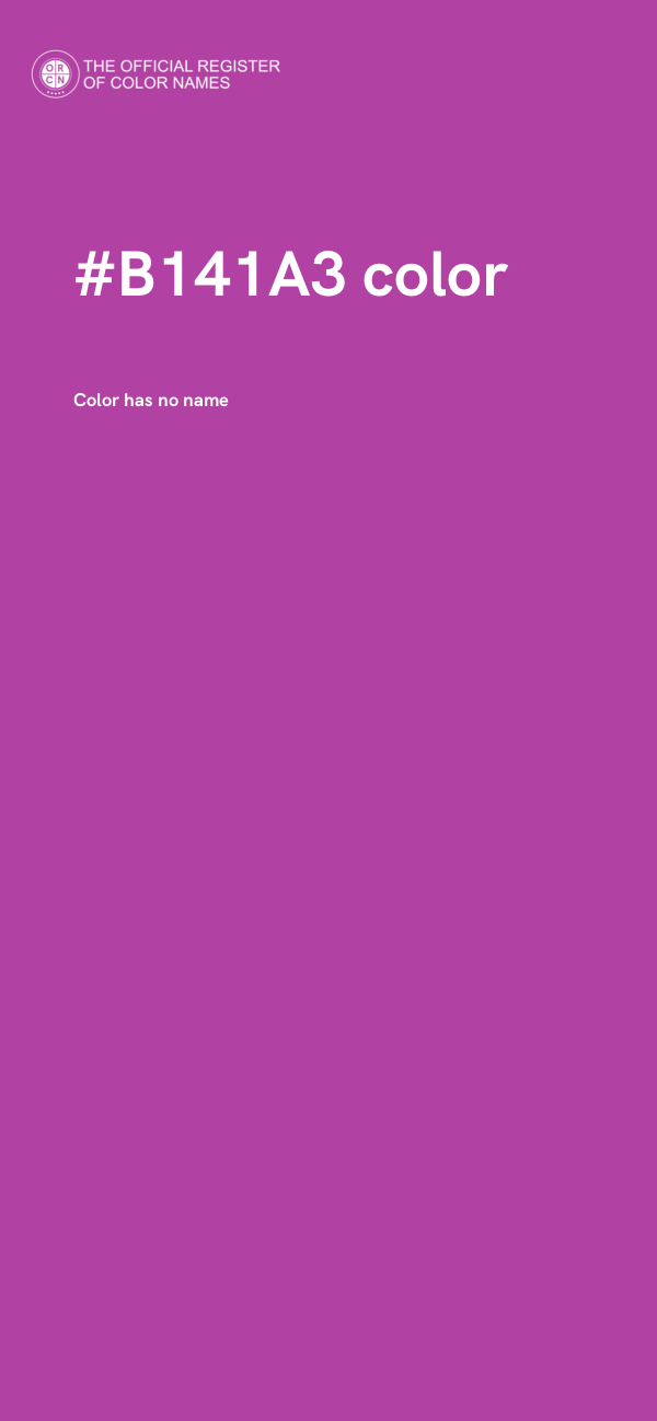 #B141A3 color image
