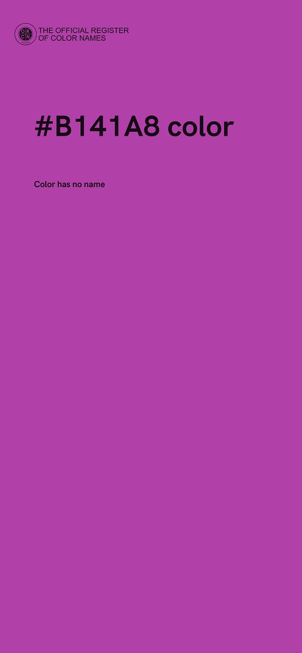 #B141A8 color image