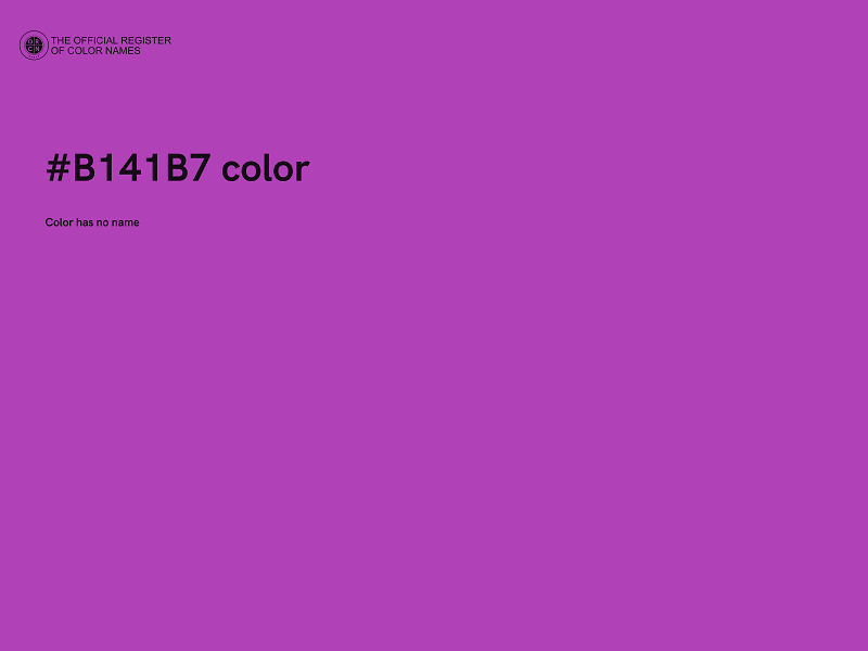 #B141B7 color image