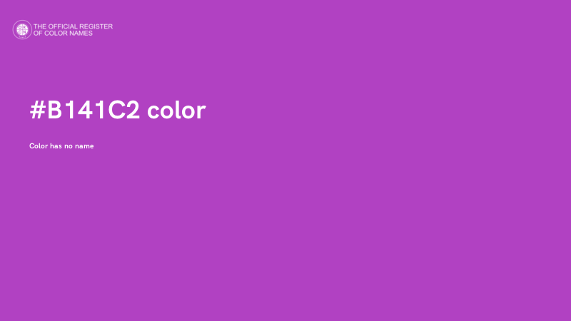 #B141C2 color image