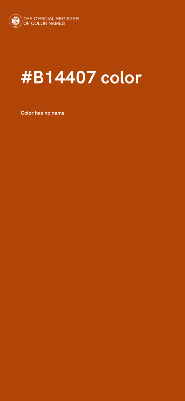 #B14407 color image