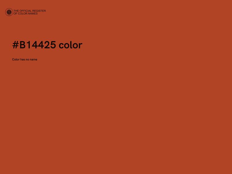 #B14425 color image