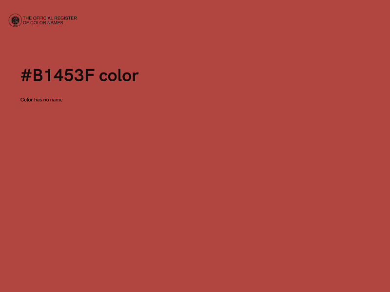#B1453F color image