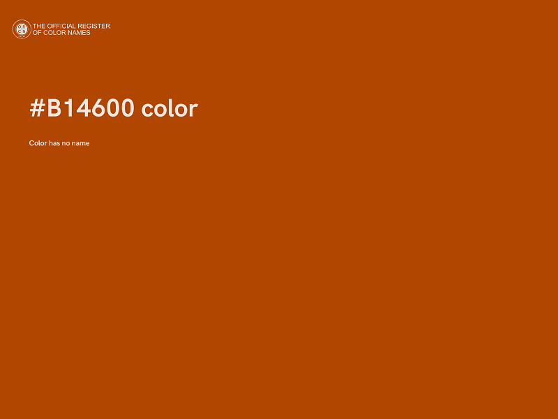 #B14600 color image