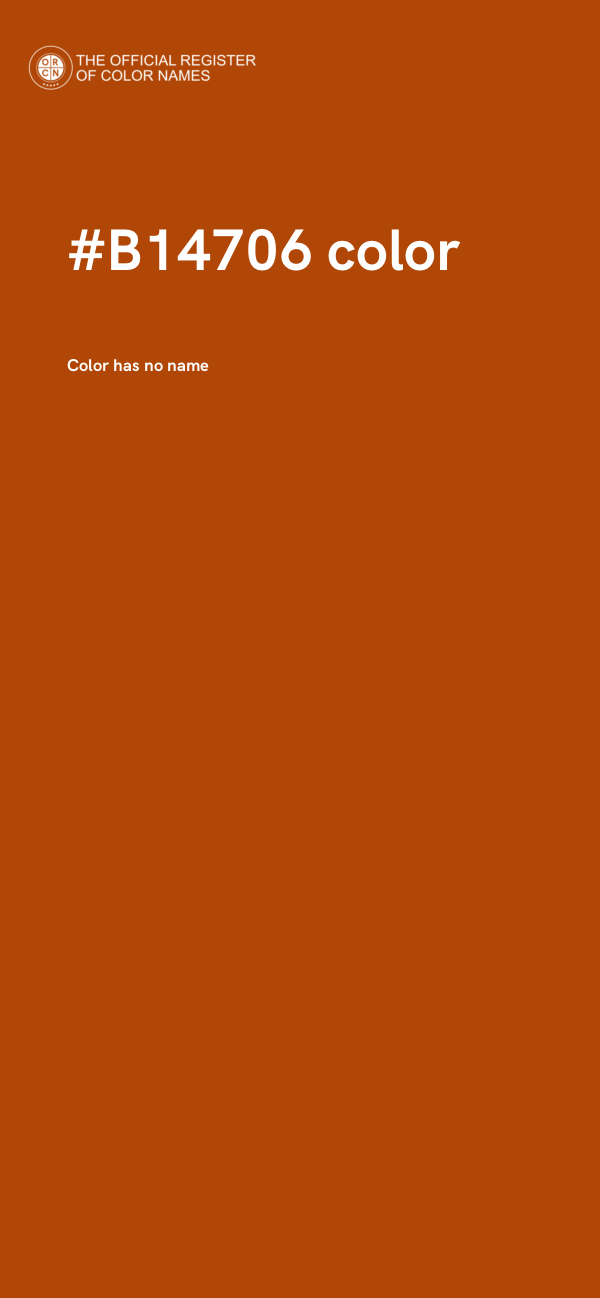 #B14706 color image