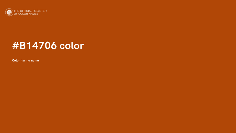 #B14706 color image