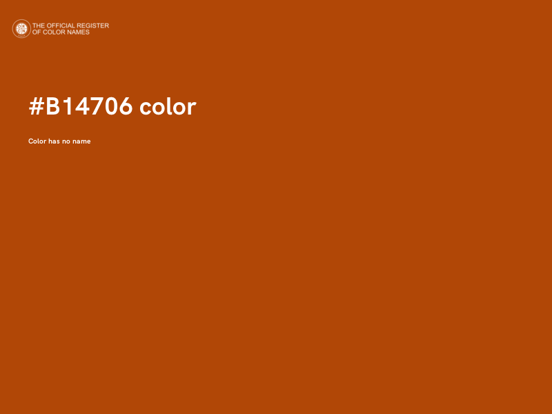 #B14706 color image