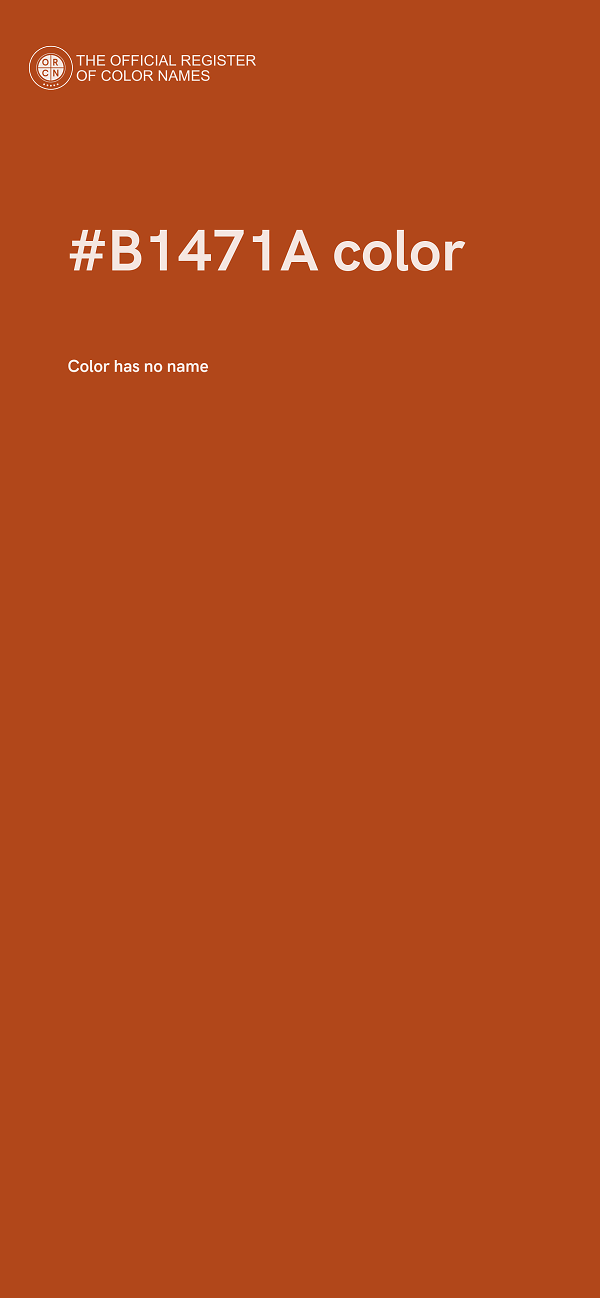 #B1471A color image