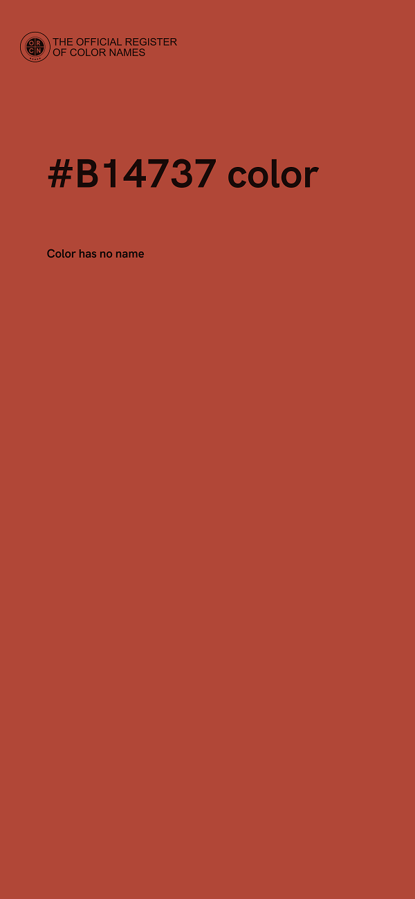 #B14737 color image