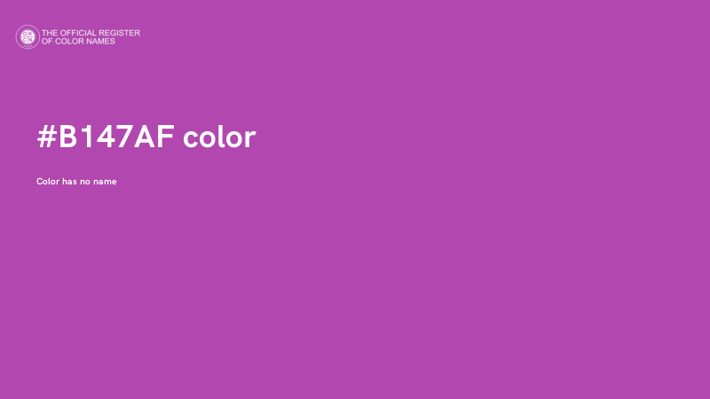 #B147AF color image