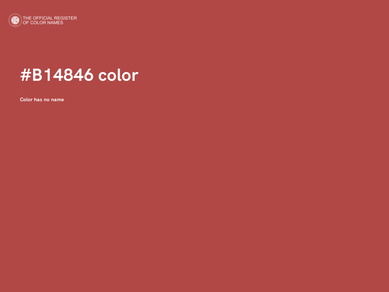 #B14846 color image