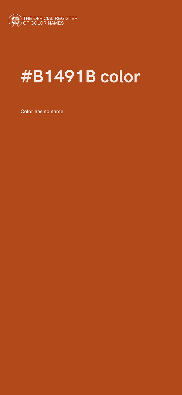 #B1491B color image