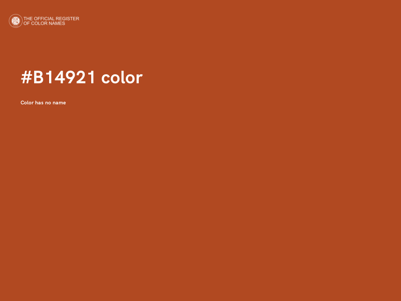 #B14921 color image