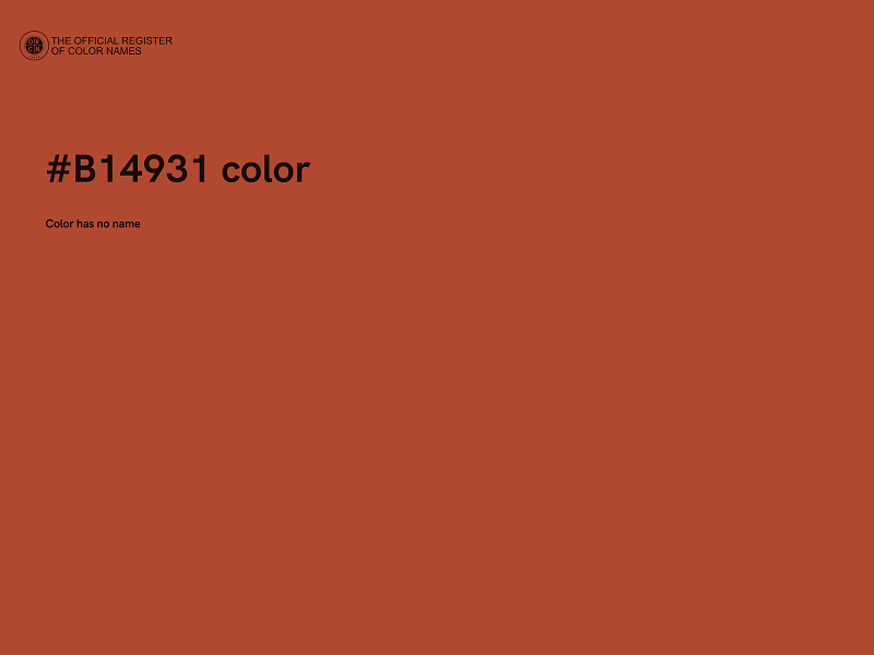 #B14931 color image