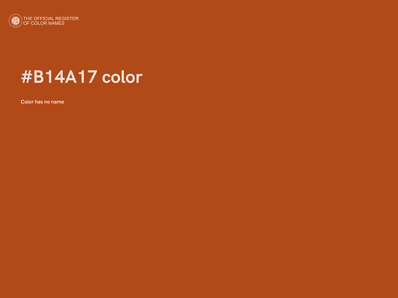 #B14A17 color image