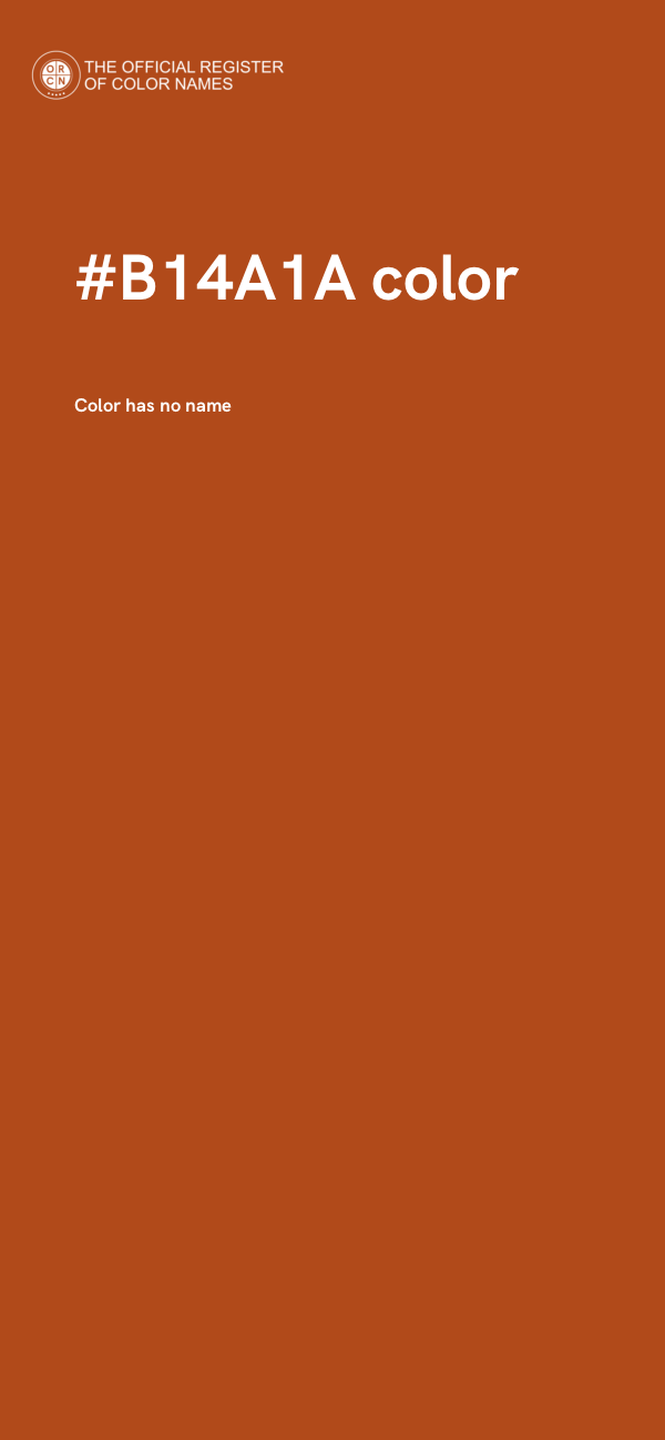 #B14A1A color image