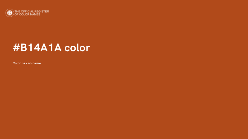 #B14A1A color image