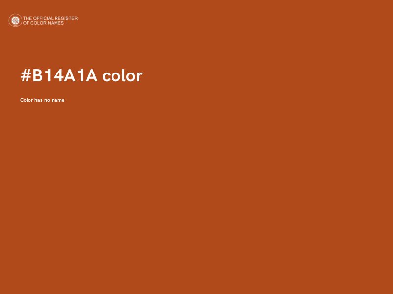 #B14A1A color image