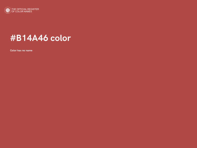 #B14A46 color image