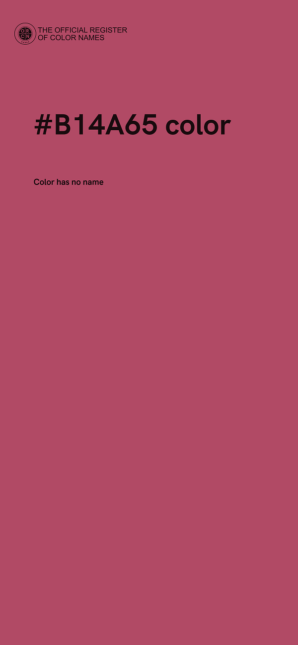 #B14A65 color image