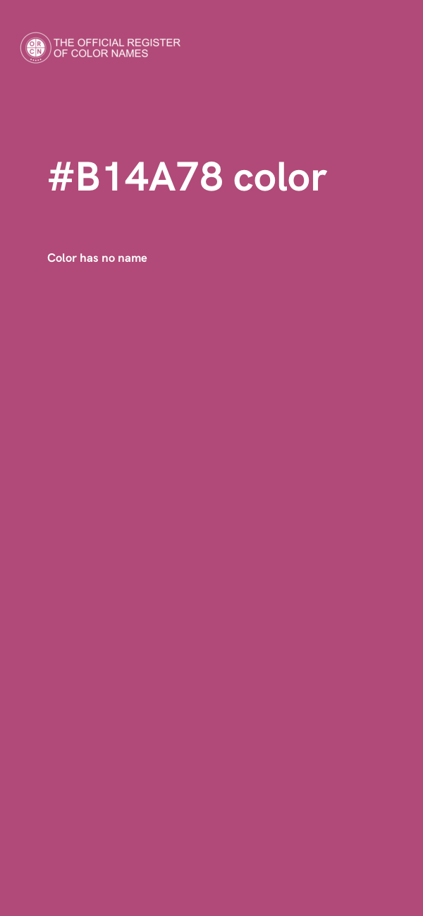 #B14A78 color image