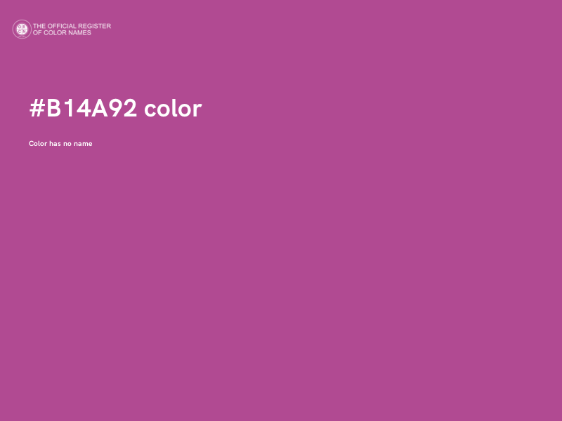 #B14A92 color image