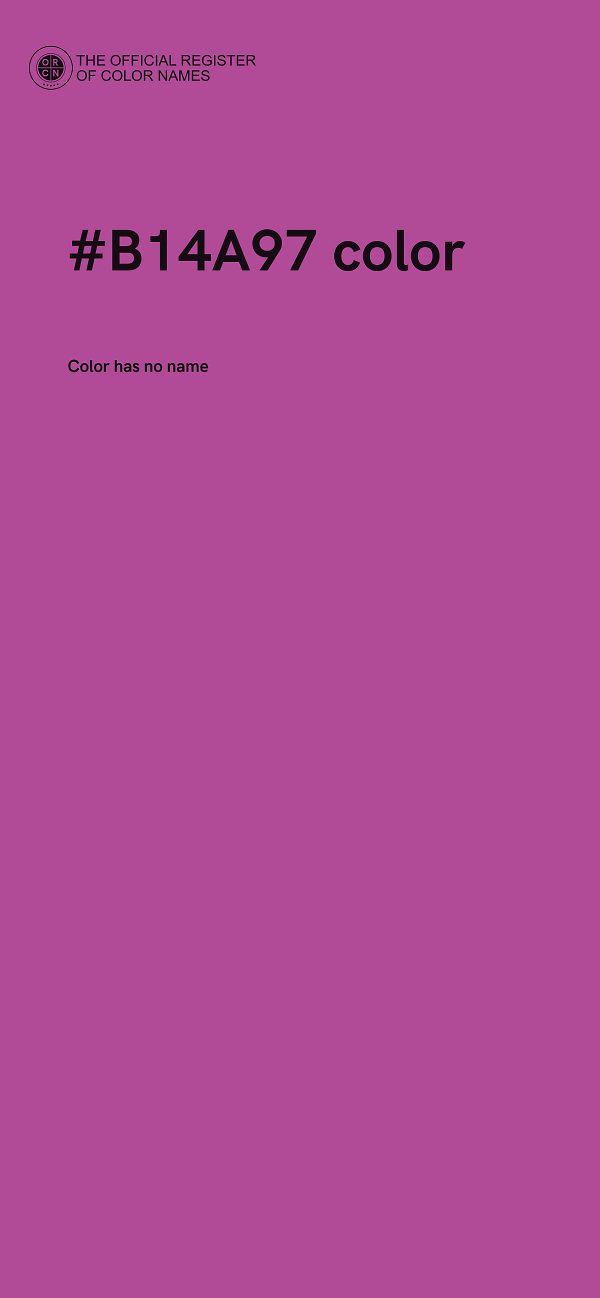 #B14A97 color image