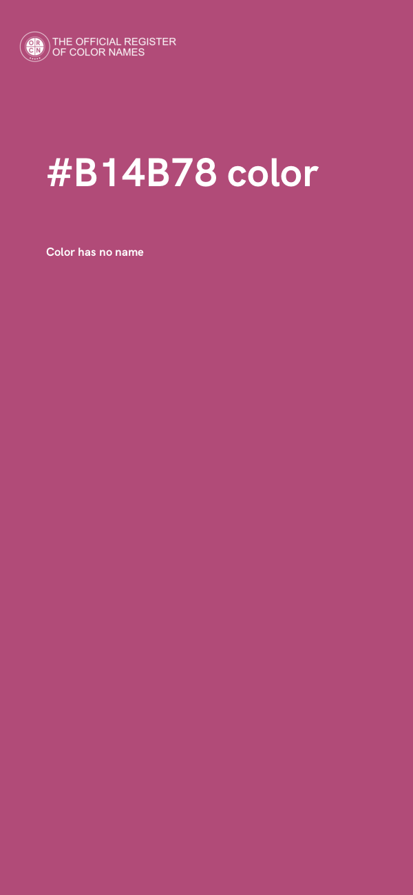 #B14B78 color image