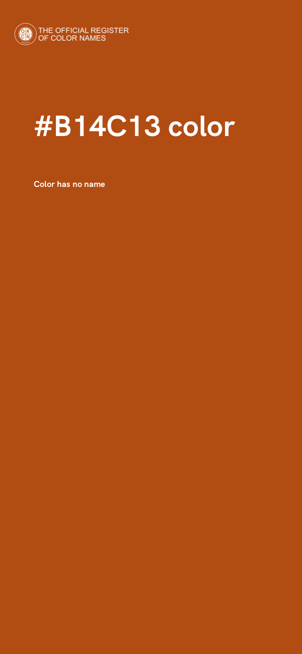 #B14C13 color image